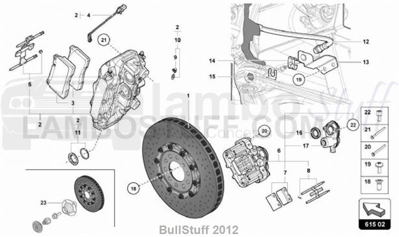 2017 Lamborghini AVENTADOR S USA BRAKE DISC (615.02.00)